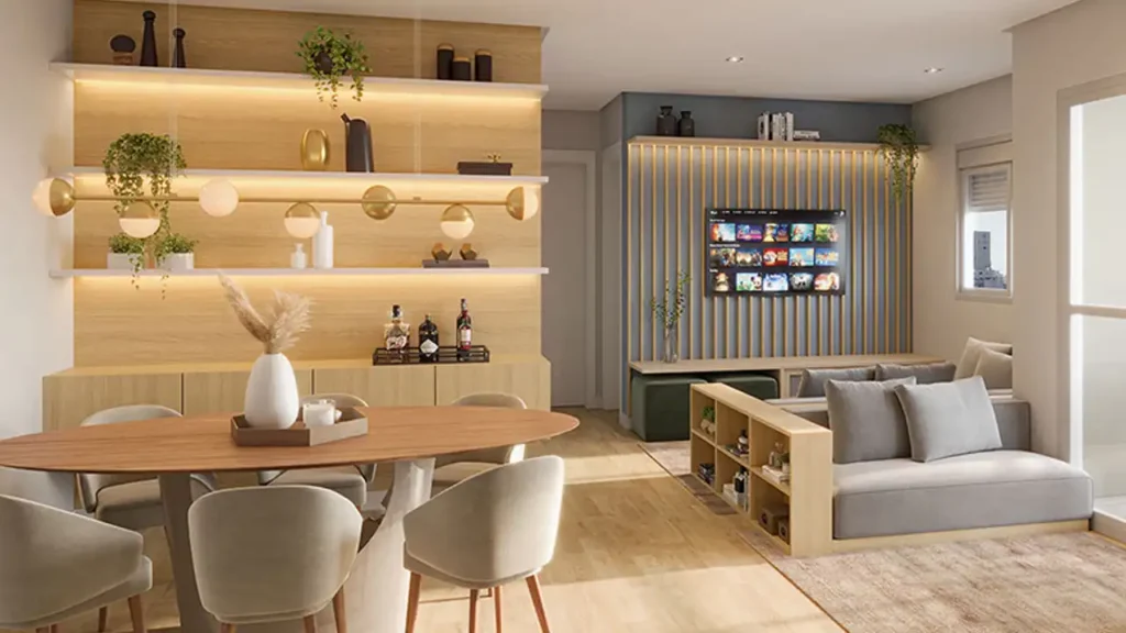 Apartamento 2-3 quartos Limão — Living do Unni by Plano&Plano Harmoni