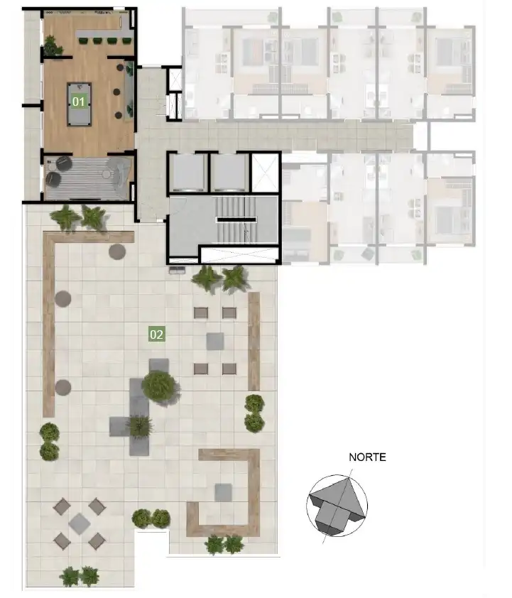 Implantação 14 condomínio Mistá by Plano&Plano Ubiatans - Residencial — 1 quartos em Saúde