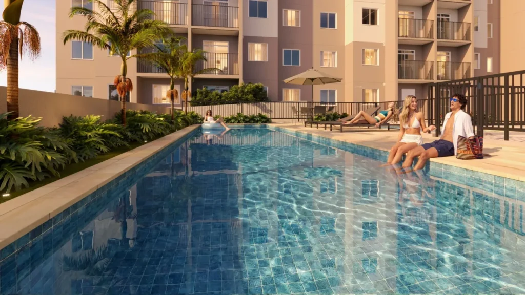 Piscina Duetto São Domingos JARDIM SANTO ELIAS — 1-2 quartos 28-36m², Plano&Plano