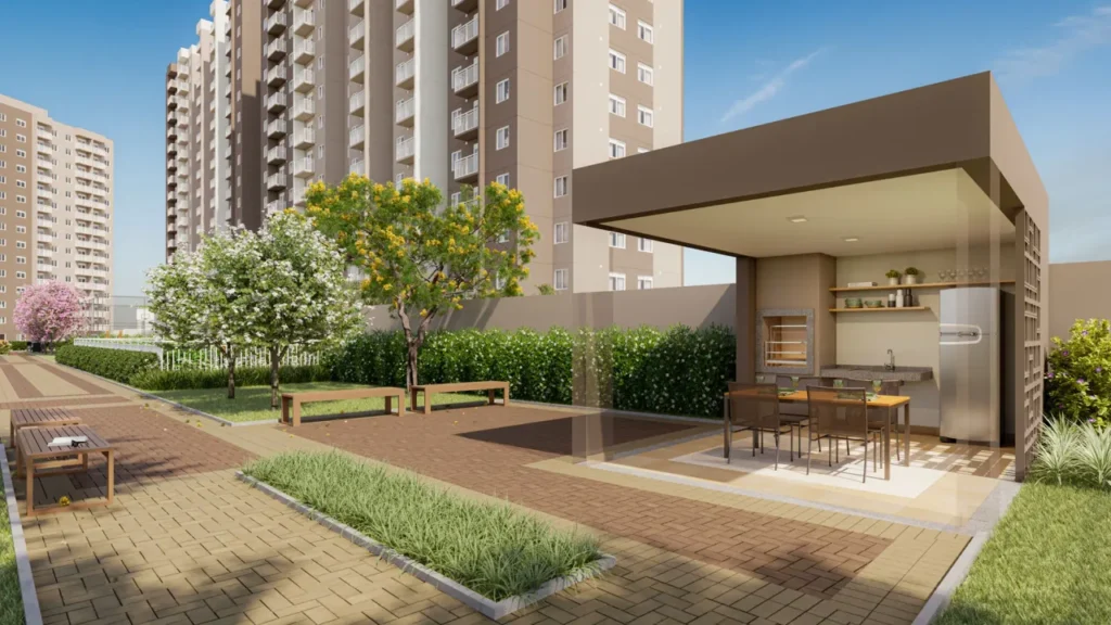 Em construção Vila Emir: Churrasqueira Mundo Park - Alvorada, 1-2 quartos 27-34m²