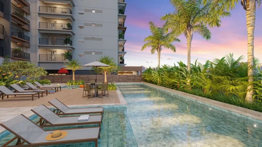Piscina Adulto Unni Brás Residences (RUNNI) Mooca —  33-62m², Plano&Plano