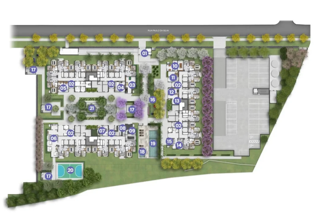 Implantação condomínio Plano&Essência Club - Breve Lançamento — 2 quartos em Rio Pequeno